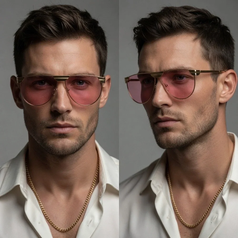 Men Sunglasses Fashion Hip Hop Cholo‎ Street Shades Music Festival Pink Oceanic